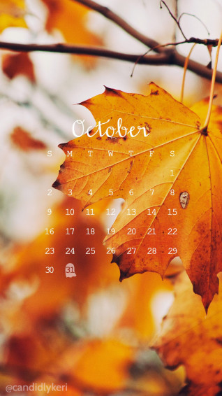 Fall Leaves Photo October Calendar Wallpaper You Can