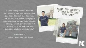 Students Attend Stem Camp At Rice University Klein Isd Newsroom