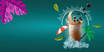 Bubble And Pearl Milk Tea Background Vector Art At Vecteezy