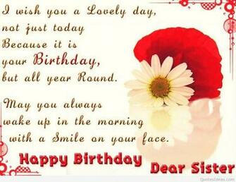 Happy BirtHDay Sister With Quotes Wishes