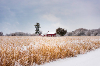 Farmhouse In Winter F28pwg3re94gjfp9 Wallpaper