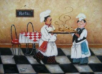 Listing Pasta Chefs Art Print Fat Chef