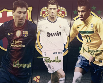 Messi Ronaldo Neymar Design By Amrezzat