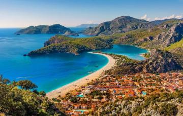 Wallpaper Sea Beach Mountains Island Home Turkey Fethiye