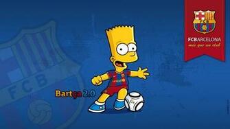 Bart Simpson Fc Barcelona The Simpsons Blaugrana Blue Wallpaper