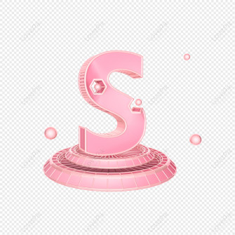 Wallpaper S Letter Pink