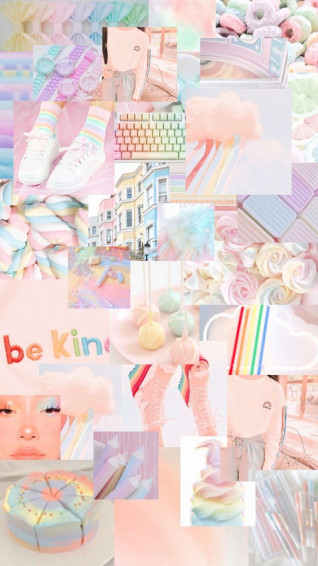 Wallpaper Rainbow Pastel