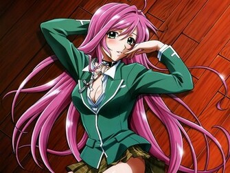 Moka Lying Around Rosario Vampire Wallpaper