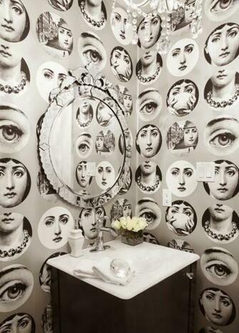 To Da Loos Fornasetti Tema E Variazioni Wallpaper Bathrooms