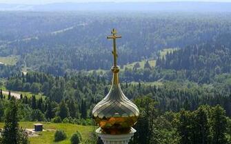 Orthodox Church Top Churches Forested Trees