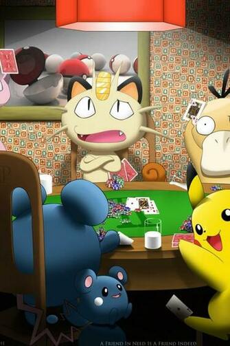 Meowth Mew Pikachu Pokemon Psyduck Wallpaper