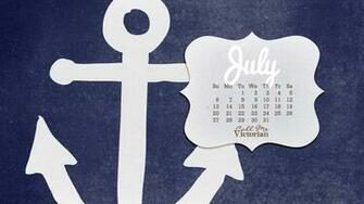 July Desktop Wallpaper Printable Anchor Art Call Me