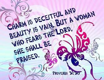 Beauty Is Vain He Showed Me Proverbs