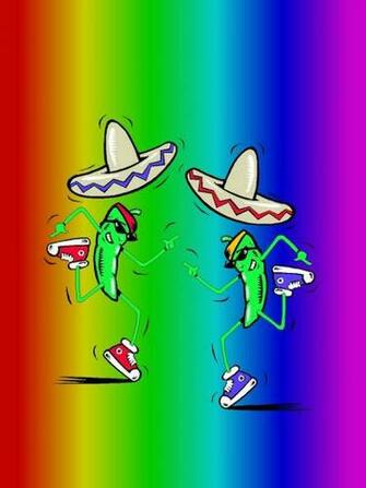 Cool Mexican Background Dancing Peppers
