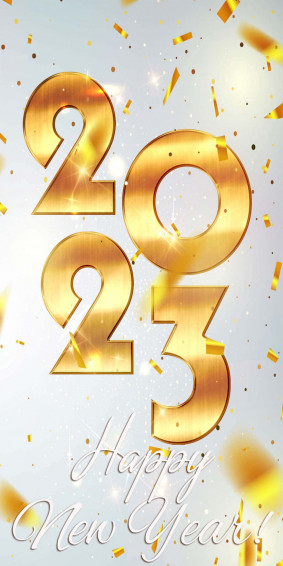 Gold Emblem New Year Phone Wallpaper