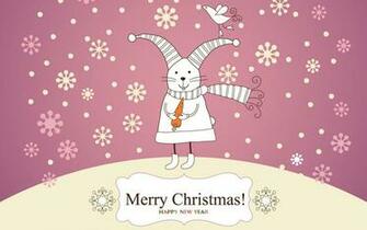 Merry Christmas Bunny Wallpaper