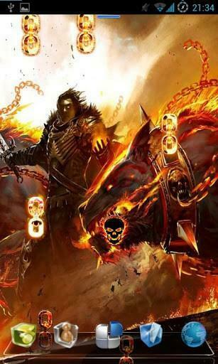 Bigger Fire Wolf Live Wallpaper For Android Screenshot