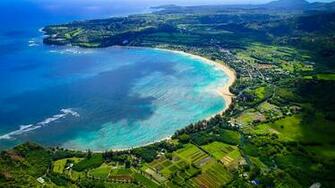 Kauai Island Hawaii Hanalei Bay Beach Sea Coast HD Wallpaper