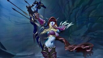 Lady Sylvanas Windrunner Wide Desktop Background
