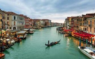 Grand Canal In Venice Italy HD Wallpaper Background Image