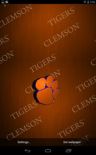 Clemson Live Wallpaper HD Screenshot