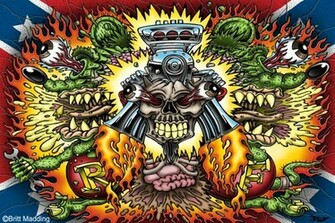 V8 Bursting Out Of Rat Fink By Britt8m