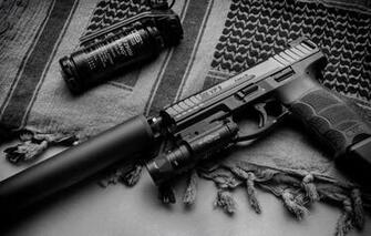 Wallpaper Gun Weapons Pistol Weapon Muffler Tactical