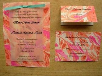 Teal Background And Orange Ribbon Getting Married