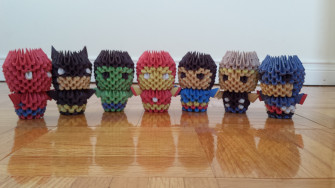 3d Origami Superheros Fan Art