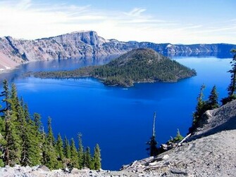 Crater Lake Wallpaper Natures Colors
