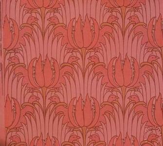 Victorian Voysey Wallpaper Design Painting Print