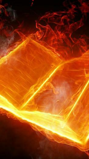 3d Fire Book iPhone Wallpaper HD