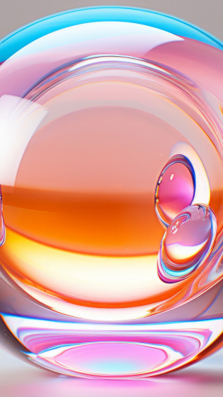 Wallpaper iPhone Pro Glass Colorful Abstract