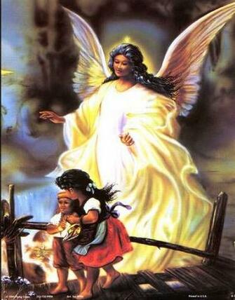 Black Religious Art Prints Guardian Angel Children Bridge