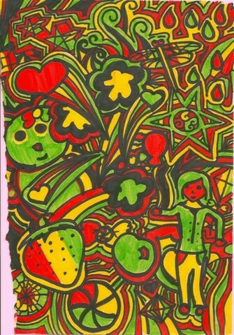 Rasta Doodle HD Wallpaper Animation