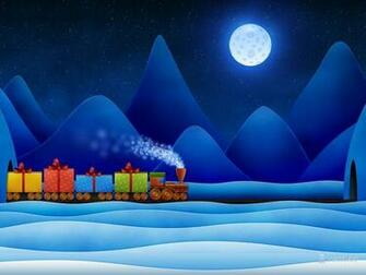 Wallpaper Illustrating A Train Carrying Presents Vlad Studio