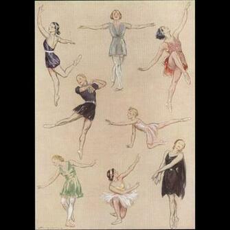 Pair Of Ballet Dance Exercise Original Vintage French Prints From