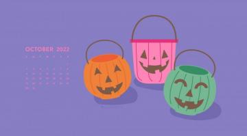 October Halloween Bucket Calendar Wallpaper Sarah Hearts