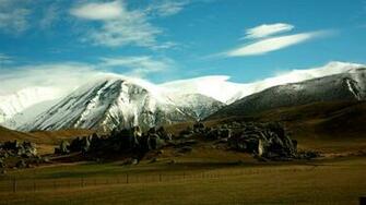 Snow Mountain Landscape Wallpaper For Window Wide
