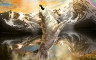 Tags Animals Art Mountains Painting Wolf Wolves