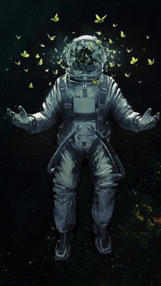Sci Fi Astronaut Phone Wallpaper