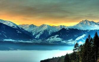 Wallpaper Icy Mountains