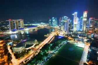 Singapore Skyline Marina Bay By Josephacheng