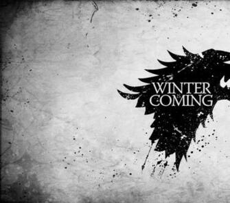Winter Is Coming Banner Direwolf Arms House Stark Wallpaper