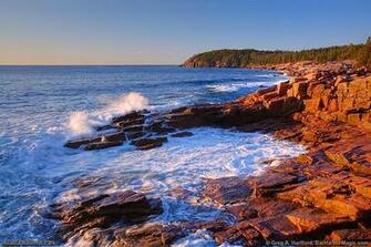 Cliff Acadia National Park Maine Nature Image Wallpaper Ecard