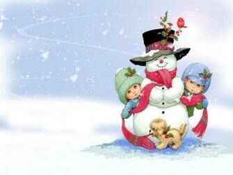 Size Desktop Wallpaper Of Snowman On Christmas