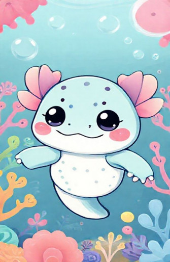 Kawaii Axolotl Wallpaper