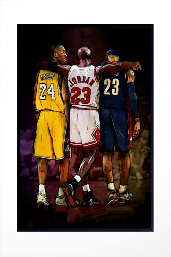 Collection Poster Kobe Bryant Michael Jordan Lebron James