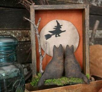 Primitive Halloween Shadow Box I A Big Fan Of Primitives More