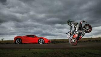 Ferrari Gtb Vs Aprilia Rsv4 Wallpaper HD Mafia